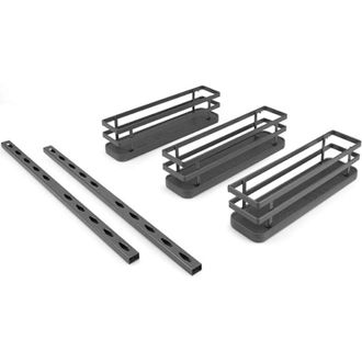 Emuca Emuca - Kit De Bandejas Para Especiero Titane Para Mueble De Cocina O Pared, Acero, Gris Antracita