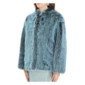 Patrizia Pepe Pellicciotto Eco Jacket - female - Patrizia Pepe - Faux Fur & Shearling Jackets - Blue - XS - Jackets