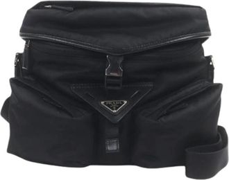 Prada Pre-owned 2Vd 062 Nylon Schoudertas - Heren - Vintage Schoudertas - Zwart - ONE Size - Nylon - Vintage
