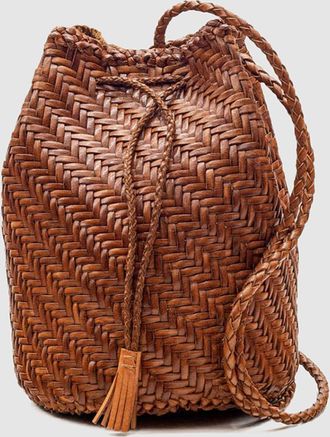 Dragon Diffusion Sac Pompom Double Jump Cuir Tan