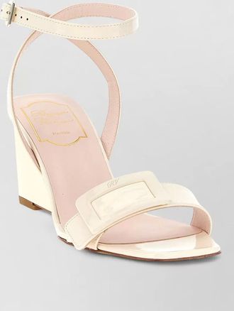 Roger Vivier leather belle vivier wedge sandals