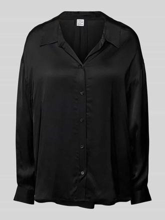 Emily van den Bergh Regular Fit Hemdbluse mit durchgehender Knopfleiste in BLACK, Gr&ouml;&szlig;e 38