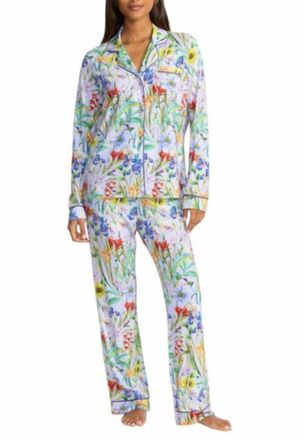 Johnny Was Carly Daphne Floral Pajama Pant In Purple