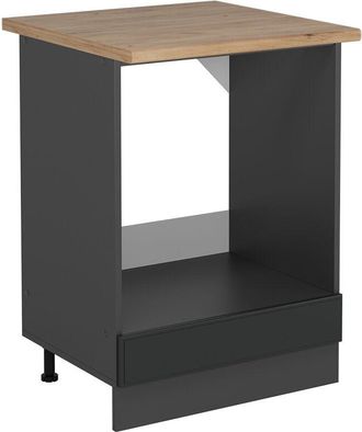 Vicco Armario Para Horno Empotrado R-line, Antracita Casa De Campo, 60 Cm, Et Roble Vicco