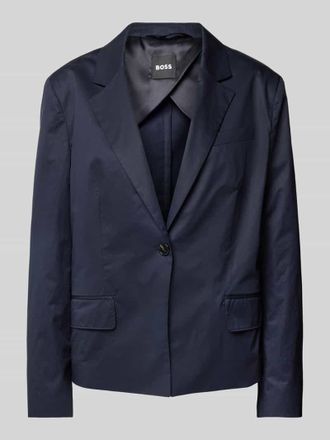 HUGO BOSS Regular Fit Blazer aus Leinen-Mix Modell Jaleto in Marine, Gr&ouml;&szlig;e 36