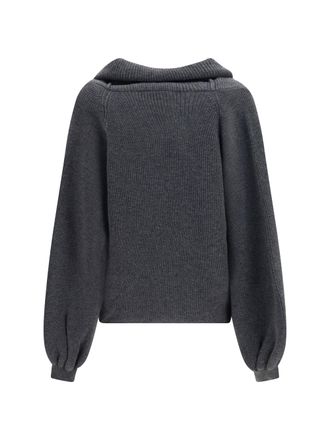 Dolce & Gabbana Womens Cropped Shawl Collar Cardigan With Wide Sleeves Canna Di Fucile Scur Merino Wool Ovis Aries Jacket