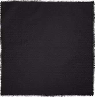 Saint Laurent Square Silk Scarf - Black