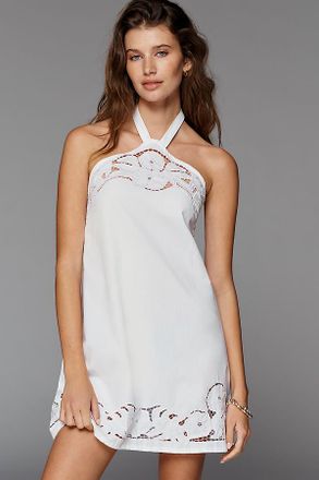Anthropologie Julia Hartley Halter Lace Mini Dress