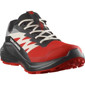 Salomon Laufschuh SALOMON ALPHAGLIDE GORE-TEX, Herren, Gr. 44,5, schwarz (flame scarlet, schwarz, pewter), Synthetik, Textil, Schuhe Laufschuh, wasserdicht