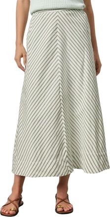 Lilla P Striped Maxi Skirt In Pool Stripe