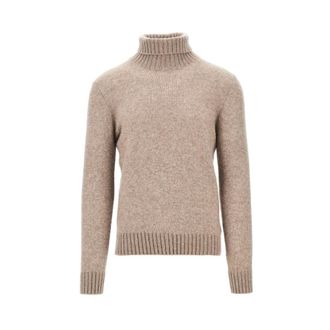 PIACENZA 1733 Maglione a collo alto in misto cashmere - - Knitwear - Uomo - Beige - L