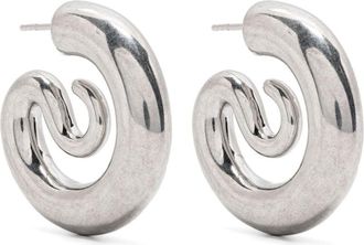 Panconesi small Serpent earrings - women - Brass - One Size - Silver