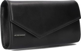 Peter Kaiser Elegante Zwarte Clutch voor Zomer - Dames - Clutches - Zwart - ONE Size - Leer - Tassen