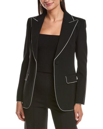 Lafayette 148 New York Peak Lapel Contrast Blazer