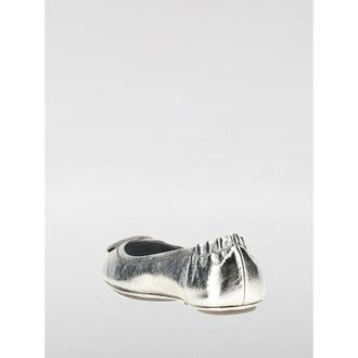 Tory Burch Metallic Leather Ballet Flat - Silver