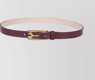 Victoria Beckham adjustable smooth finish belt with gold-tone buckle