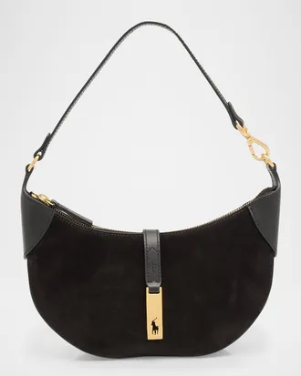 Polo Ralph Lauren Polo ID Suede Small Shoulder Bag
