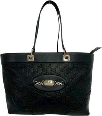 Gucci Pre-owned Boston Tas - Dames - Vintage Shopper - Zwart - ONE Size - Leer - Vintage