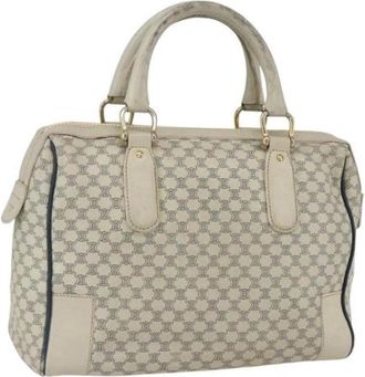 Celine Pre-owned Handbags, female, White, Size: ONE SIZE Pre-owned Vintage Leather Handbag
