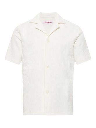 Orlebar Brown Howell Drop Needles button-fastening shirt - men - Cotton/Polyamide - M - White