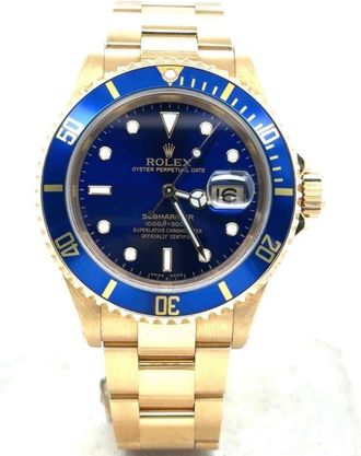 Rolex Pre-owned Rolex Submariner Champagne Dial Mens Watch 16618CDO
