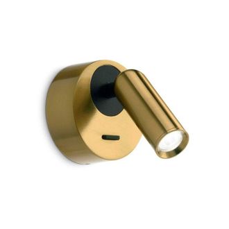 Ideal Lux Ideal Lux - Applique Contemporanea Bean Round Metallo Ottone Led 3W 3000K Luce Calda