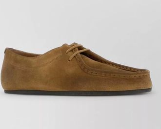 Jil Sander suede lace-up loafers