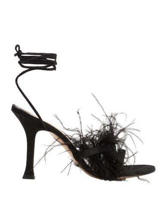 8 by YOOX SUEDE FEATHER-DETAILED SANDALS