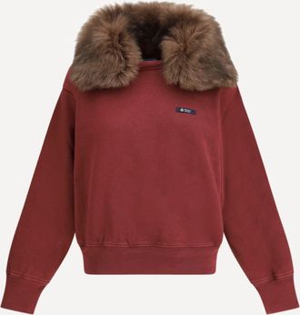 Prada Felpa con collo in shearling Woman XS