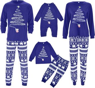 Generic Matching Christmas Pyjamas-Family Christmas Pyjamas Set,Cotton Christmas Pjs Family Set with Elk,Plaid Xmas Pyjama Bottom,Christmas Pajamas for Women 