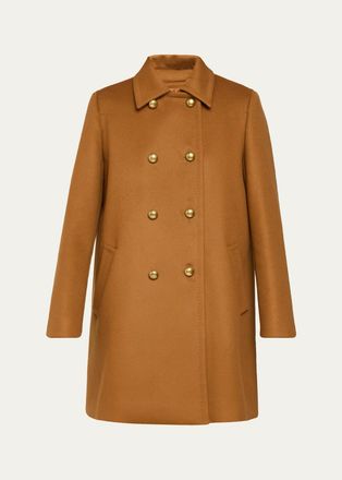 Max Mara High-Rise Brushed Wool Wide-Leg Trousers