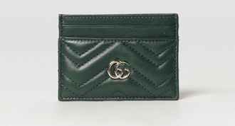 Gucci Portacarte GG Marmont in nappa matelass&eacute; con motivo chevron