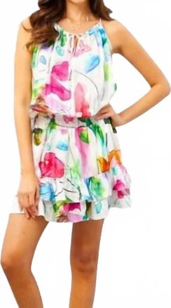 Lola & Sophie Floral Halter Mini Dress