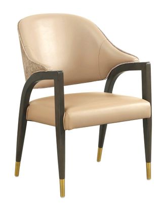 Manhattan Comfort Collette Wood Upholstered Armchair