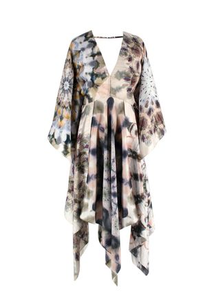 Dior Silk Smock Dress with 3/4 Sleeves Size XS