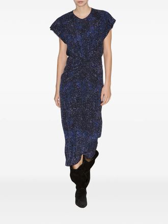 Isabel Marant Terena sequin-embellished twisted dress - women - Elastane/Silk - 38 - Blue