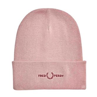 Fred Perry Geborduurde Logo Beanie (Stoffige roos)