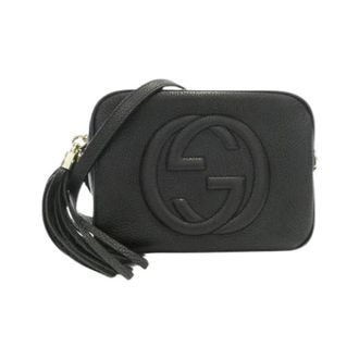 Gucci Pre-owned Soho Leren Schoudertas - Dames - Pre-owned - Zwart - Maat: ONE Size Leer