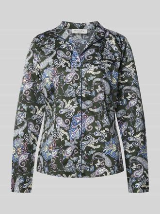 Christian Berg Hemdbluse mit Knopfleiste in Dunkelgruen, Größe 34