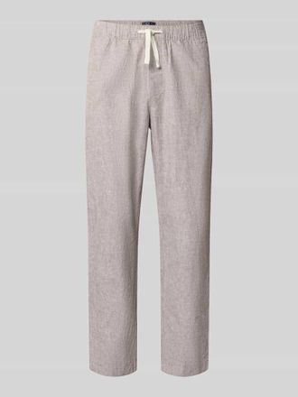 Tommy Jeans Regular Fit Weite Hose aus Leinen-Baumwoll-Mix in Hellgrau, Gr&ouml;&szlig;e XXL