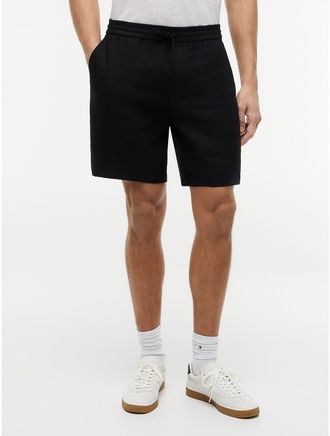 Tommy Hilfiger Mens Regular Fit 8 Linen-Blend Short - Black - 32
