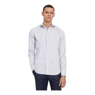Baldessarini Stretch shirt Hugh with shark collar - Heren - Zakelijke Overhemden - Wit - 3XL - Katoen - Overhemden