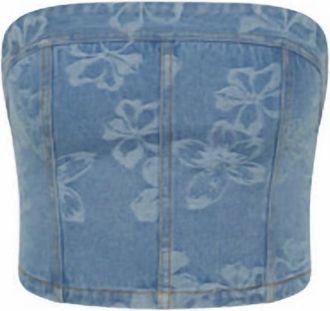 Kulani Kinis Womens Strapless Bustier Top In Blue