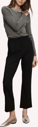 Veronica Beard Kean Slim Cropped Pant In Black