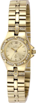 Invicta OCEAN VOYAGE 48623 Dames Horloge - Quartz Uurwerk - Roestvrij Staal met gouden Wijzerplaat - 22mm