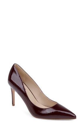 L'agence Maelle Snake Print Embossed Leather Pump in Wine Patent at Nordstrom, Size 5.5