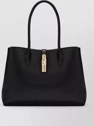 Furla tote bag gold tone hardware top handles