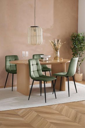 Birlea Axel Pair Of Dining Chairs in Dark Olive | Size: Medium
