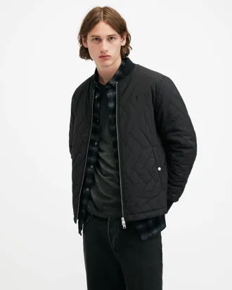 AllSaints Polyamide Tyk Quilted Regular Fit Jacket, Size: S
