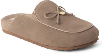 Dearfoams Womens Falan Genuine Suede Scuff Slippers